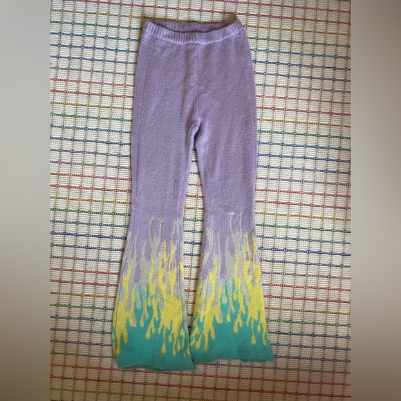 THE RAGGED PRIEST / FREE PEOPLE KNIT FLAME FLARE PANTS: size XS - Picture 6 of 6